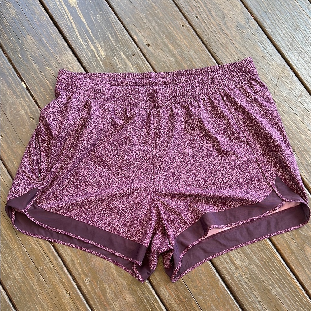 Athleta Printed Mesh Racer Run Short 4”